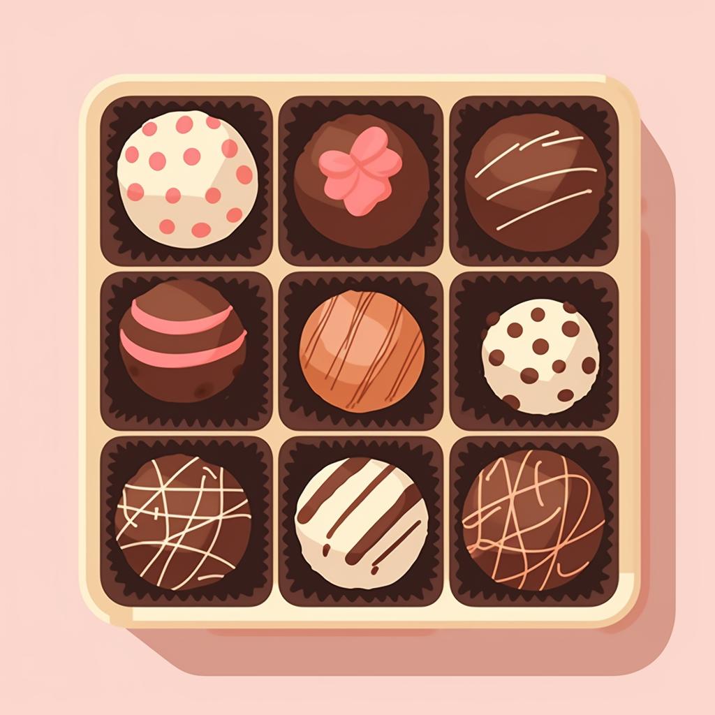 A box of homemade chocolate truffles